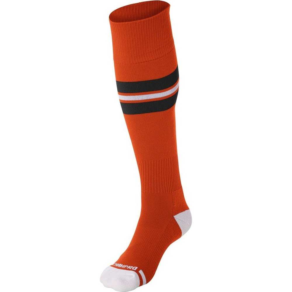 Champro AS3 Striped Baseball Knee High Socks - Orange Black White - HIT a Double - 1