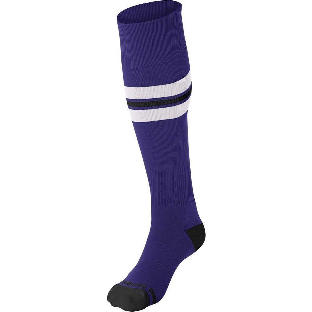 Champro AS3 Striped Baseball Knee High Socks - Purple White Black - HIT a Double - 1