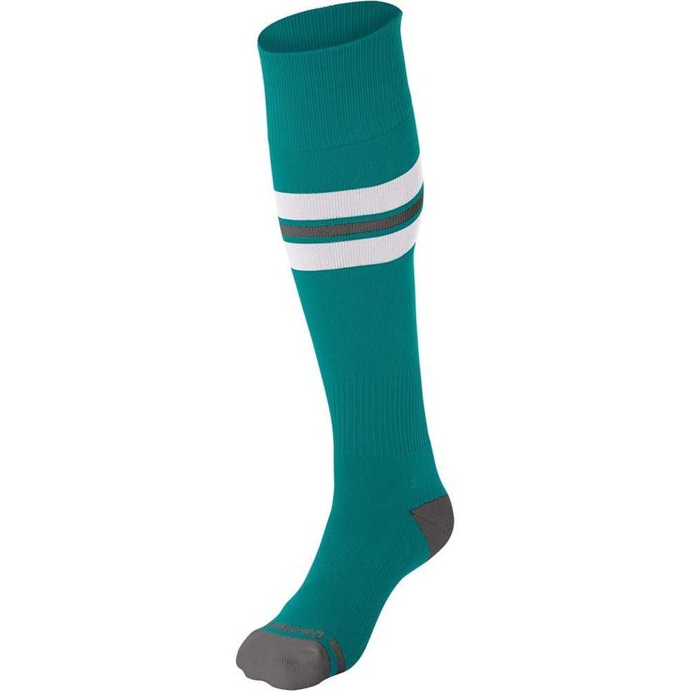Champro AS3 Striped Baseball Knee High Socks - Teal White Gray - HIT a Double - 1