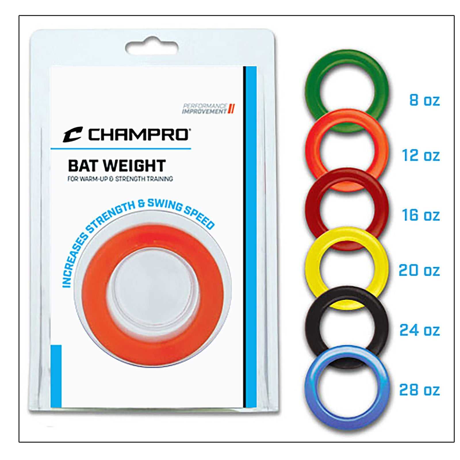 Champro A017 Bat Weight 20 oz - Yellow - HIT a Double