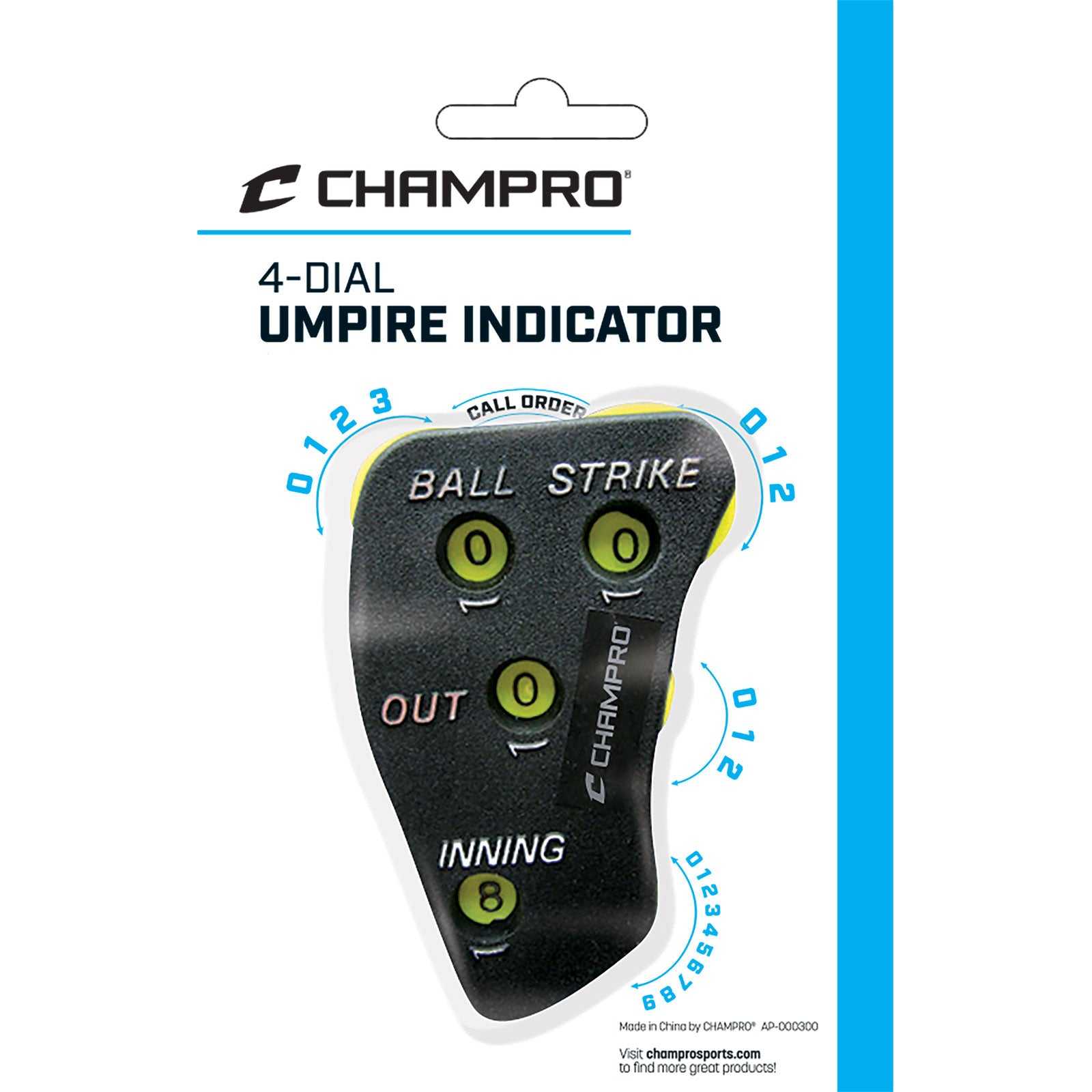 Champro A048 4-Dial Indicator (New Dial Configuration) - 12 pk - HIT a Double