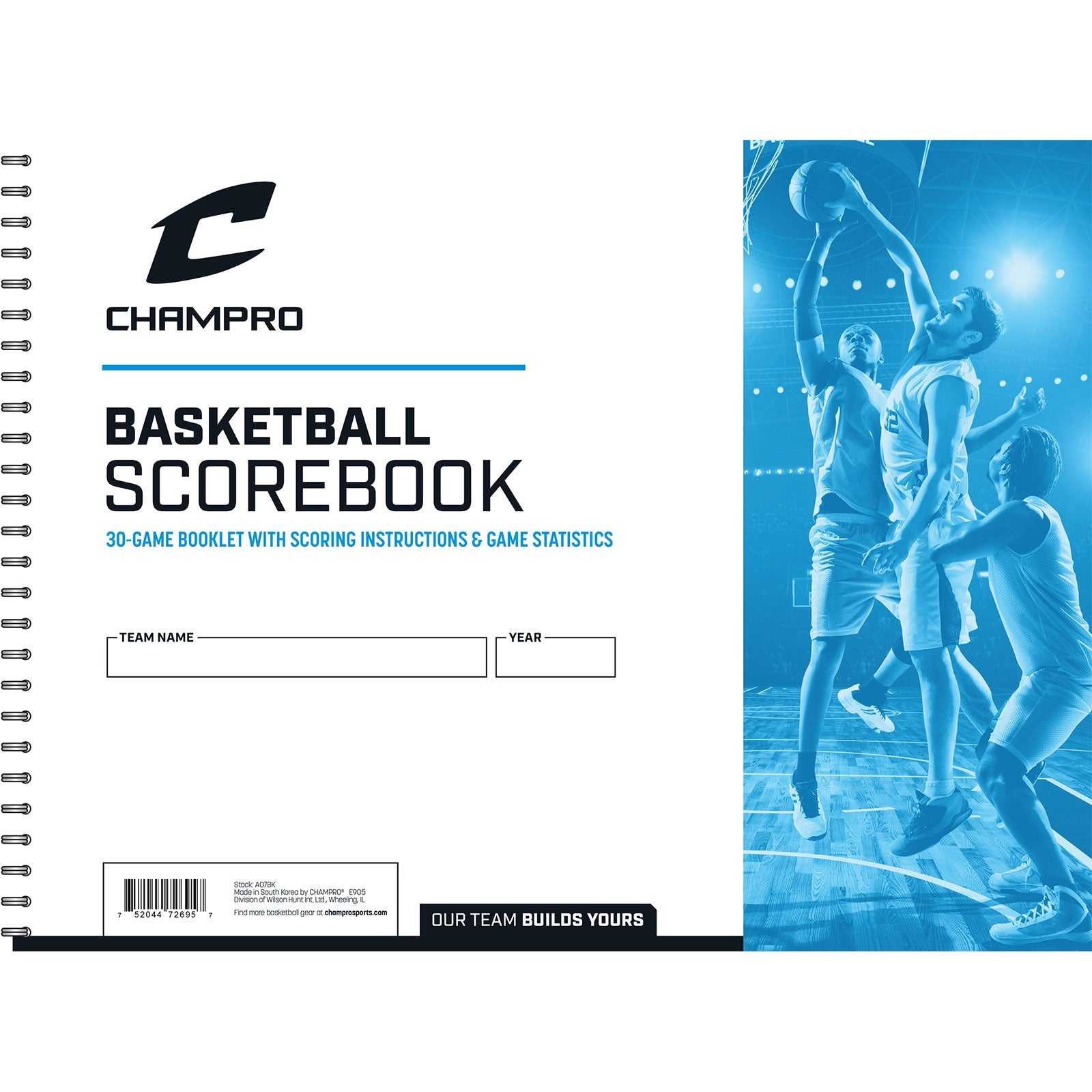 Champro A07BK Basketball Score Book - HIT a Double