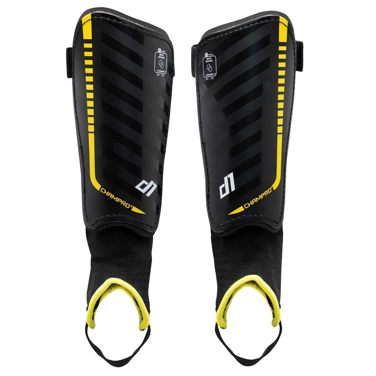 Champro A7 D1 Soccer Shin Guards - Yellow - HIT a Double