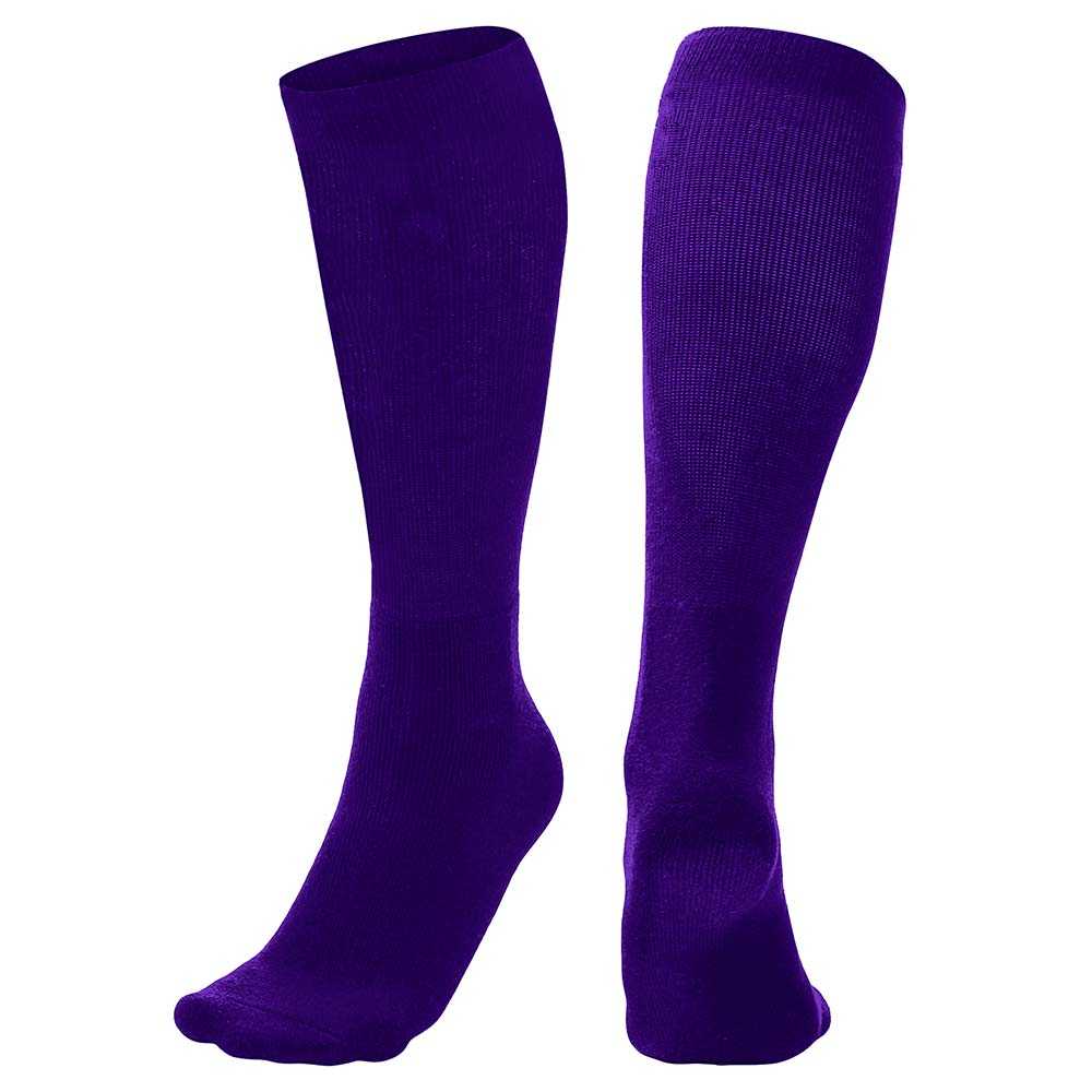 Champro AS2 Multi-Sport Knee High Tube Socks - Purple - HIT a Double