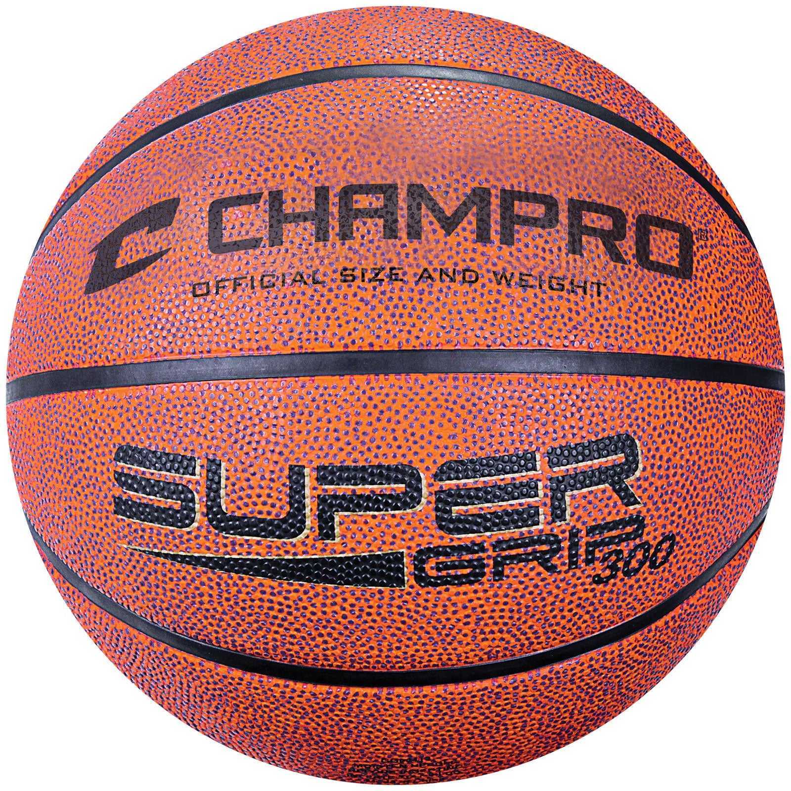 Champro BB31-BB33 Easy Grip 300 Rubber Basketball - Orange - HIT a Double