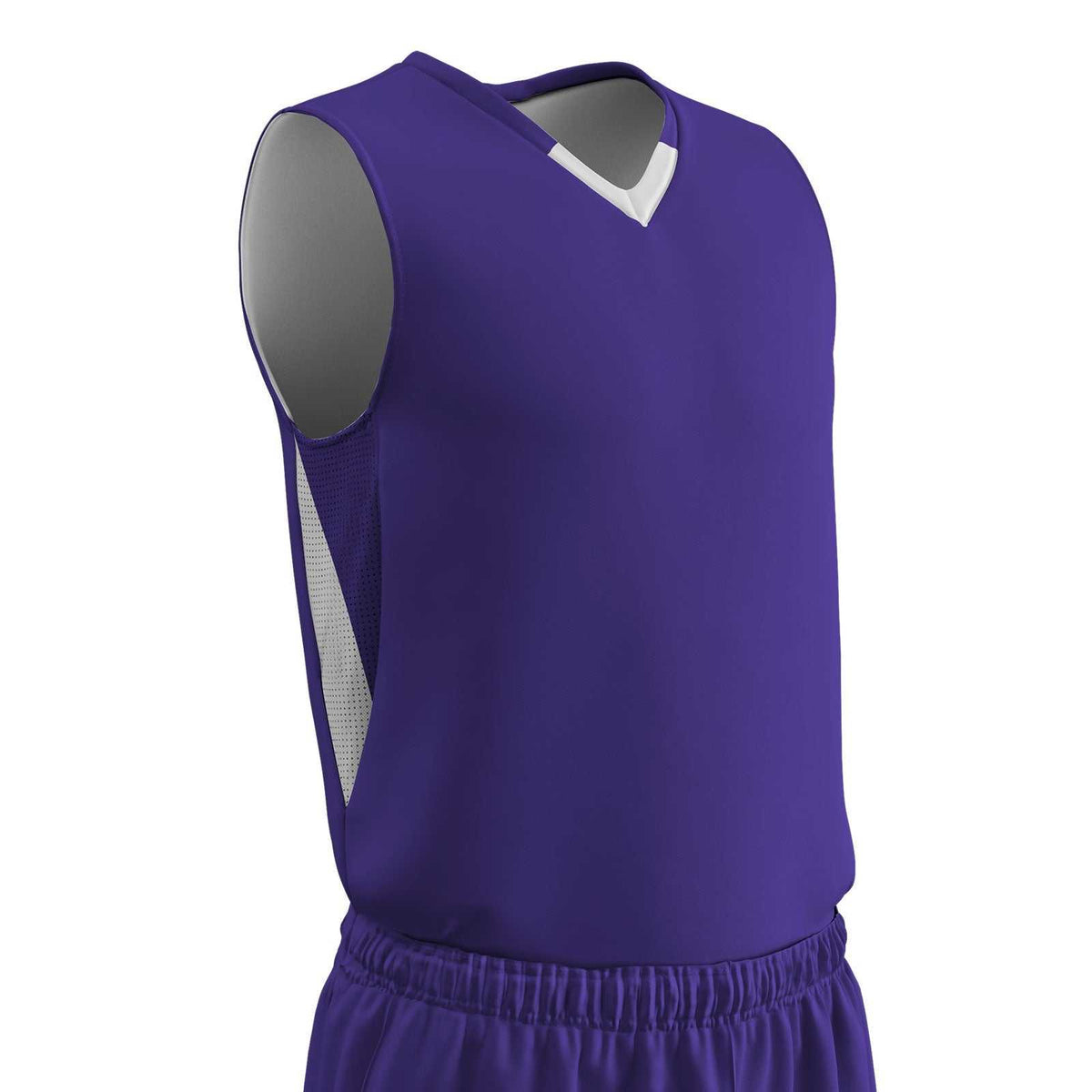 Champro BBJ14 Pivot Reversible Basketball Jersey - Purple White - HIT a Double