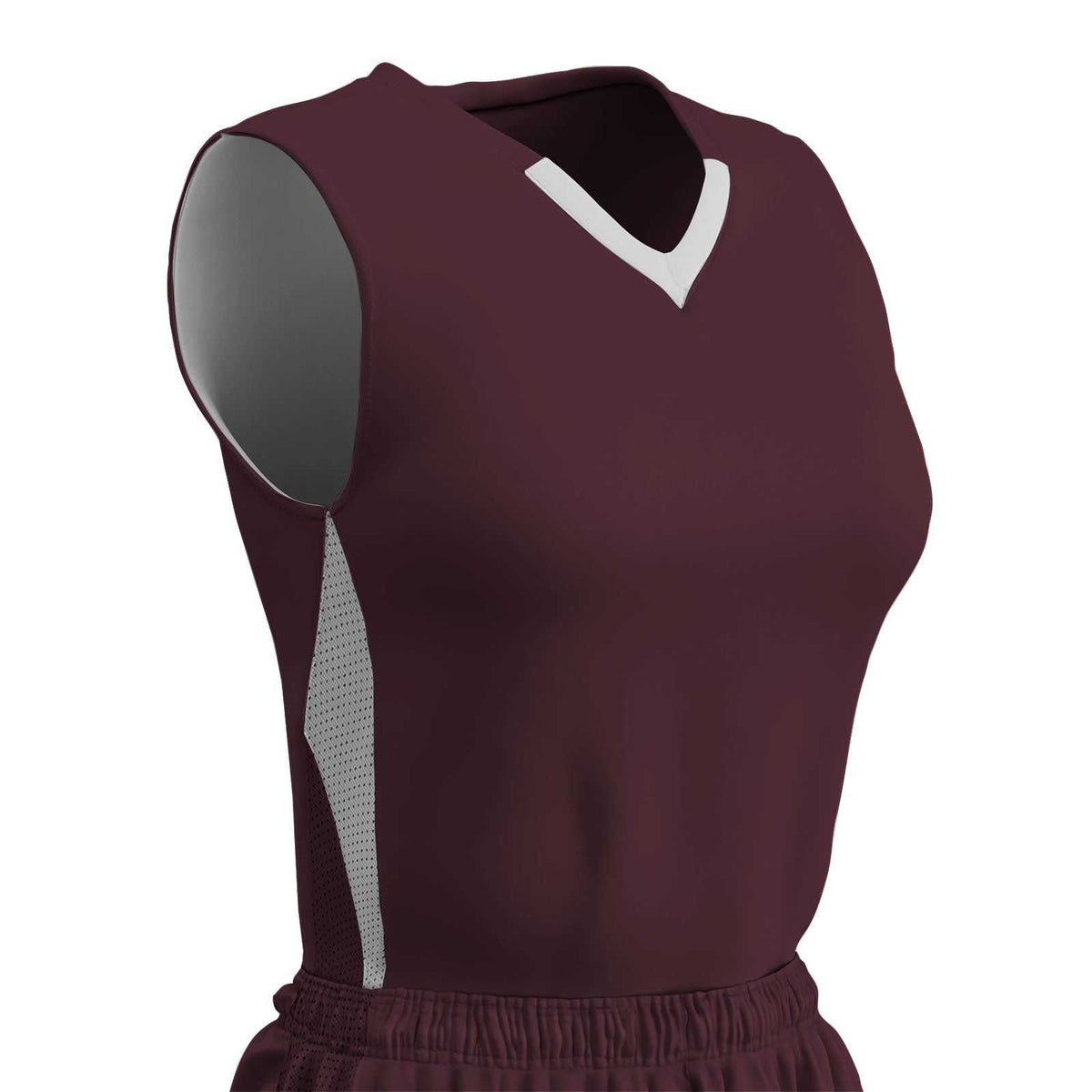 Champro BBJ15 Post Up Reversible Basketball Jersey - Maroon White - HIT a Double