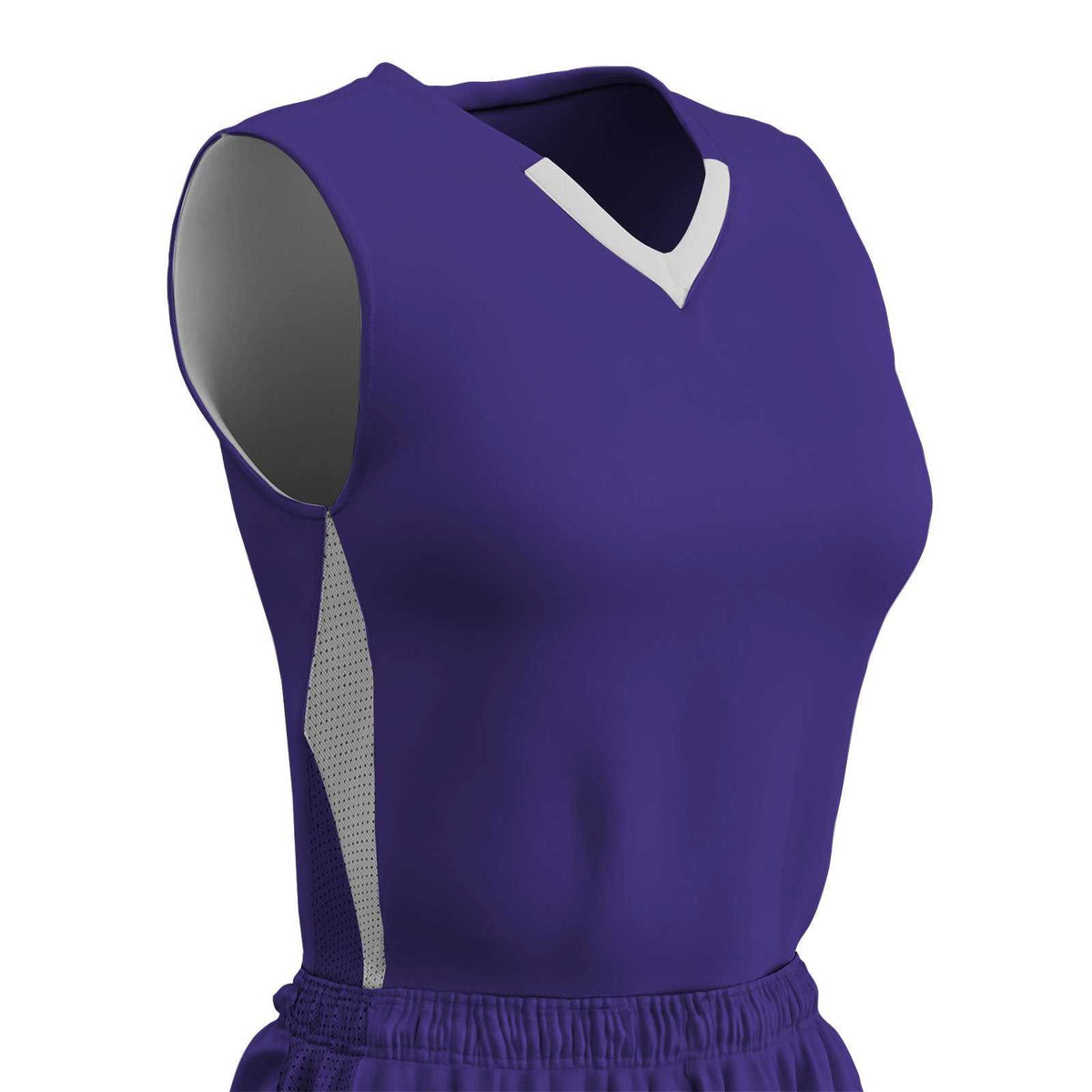 Champro BBJ15 Post Up Reversible Basketball Jersey - Purple White - HIT a Double