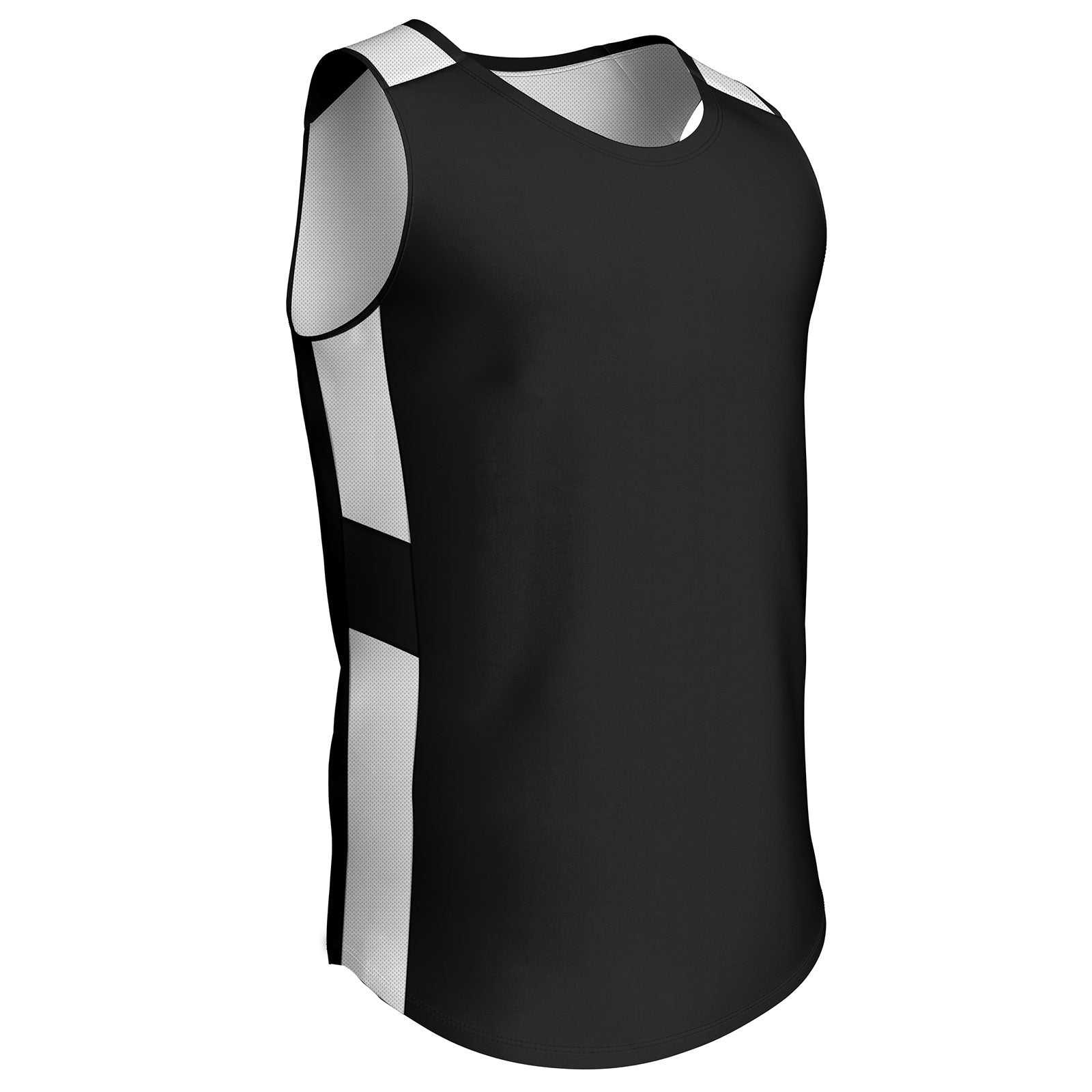 Champro BBJ16 CroShort Sleeveover Reversible Basketball Jersey - Black White - HIT a Double