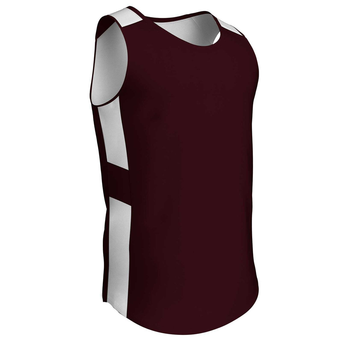 Champro BBJ16 CroShort Sleeveover Reversible Basketball Jersey - Maroon White - HIT a Double