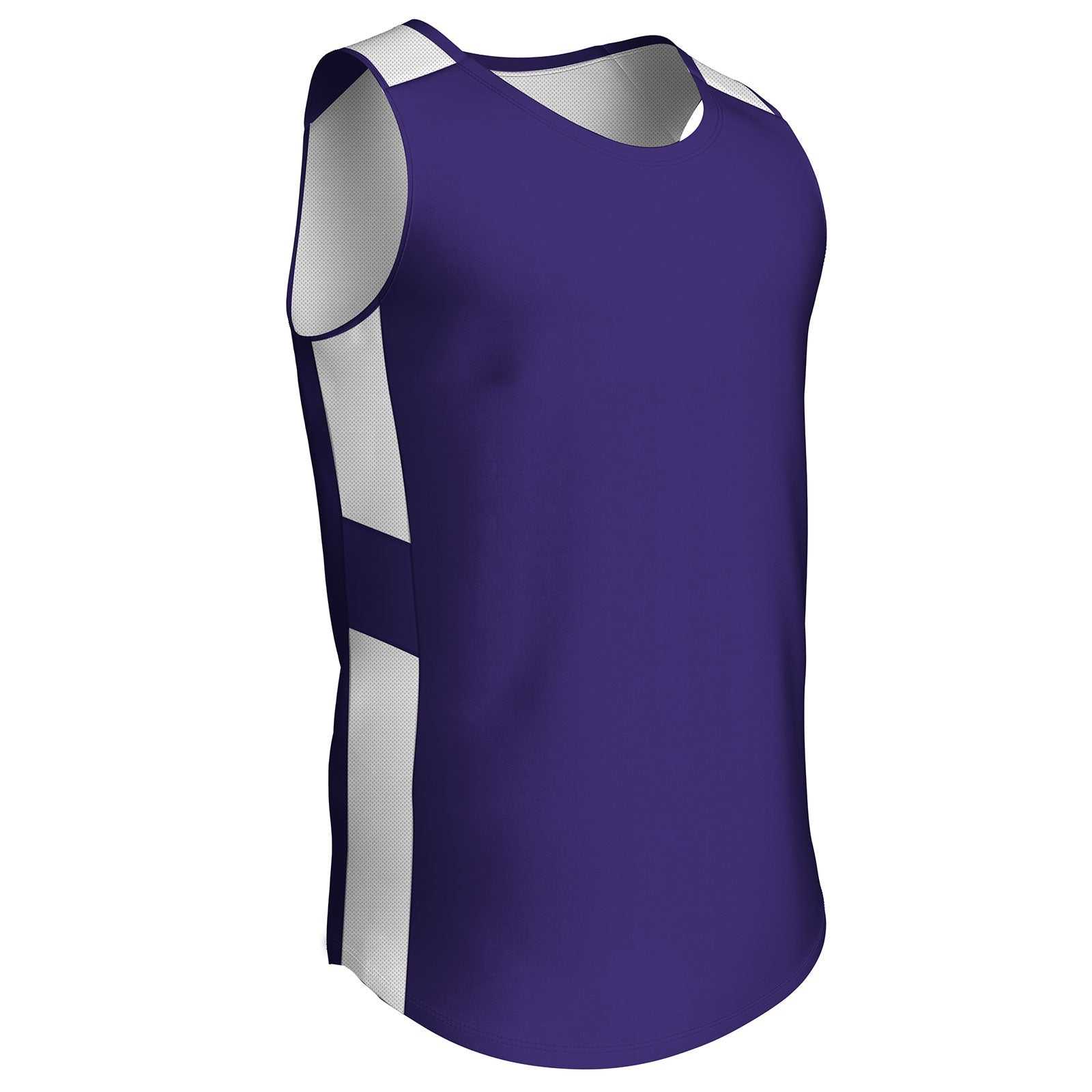Champro BBJ16 Crossover Reversible Basketball Jersey - Purple White - HIT a Double