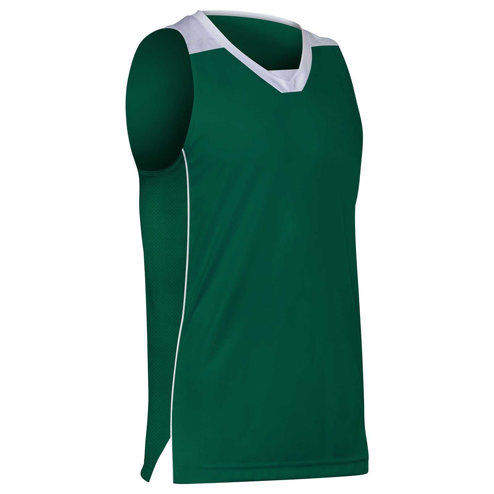 Champro BBJ23 Elite Basketball Jersey - Forest Green White - HIT a Double