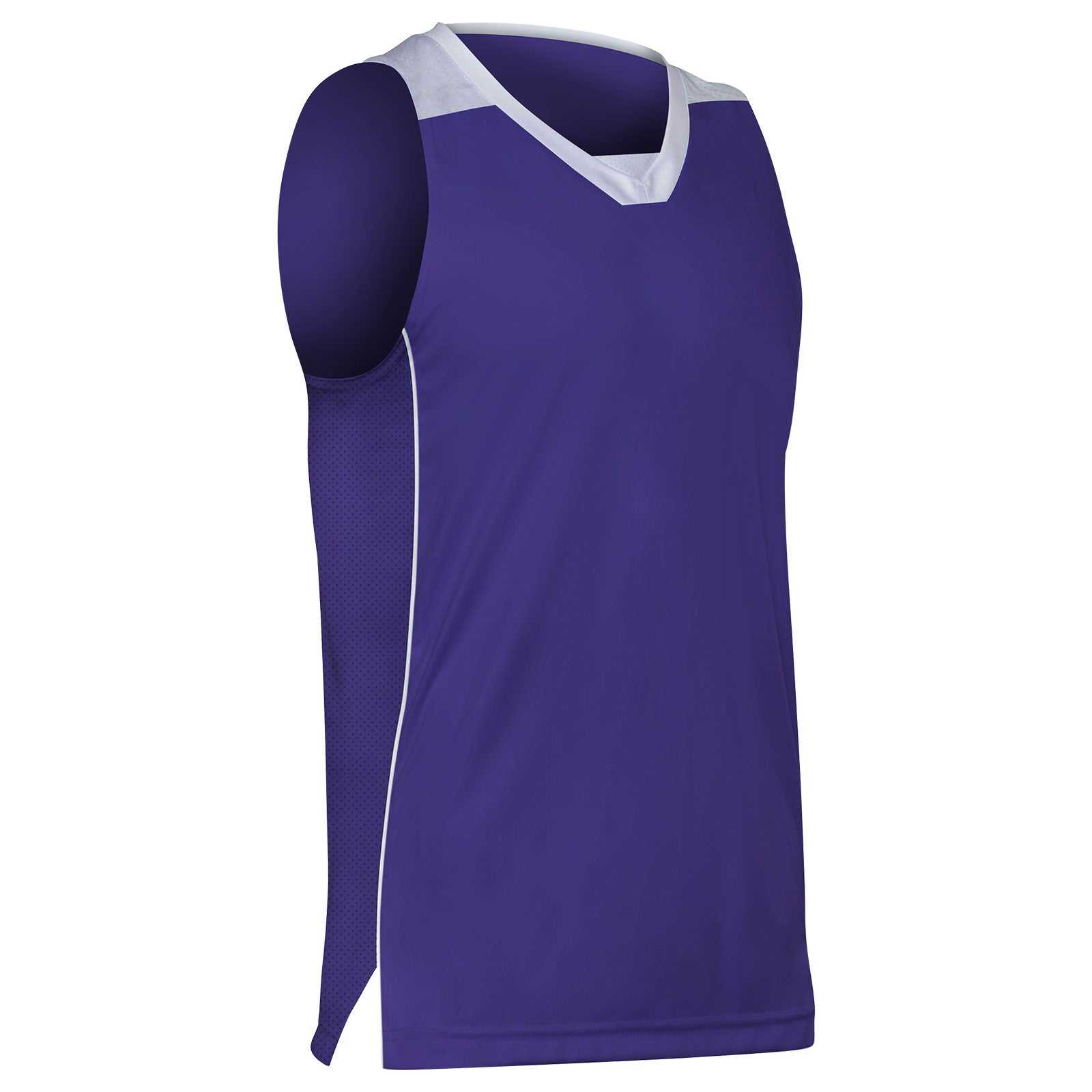 Champro BBJ23 Elite Basketball Jersey - Purple White - HIT a Double