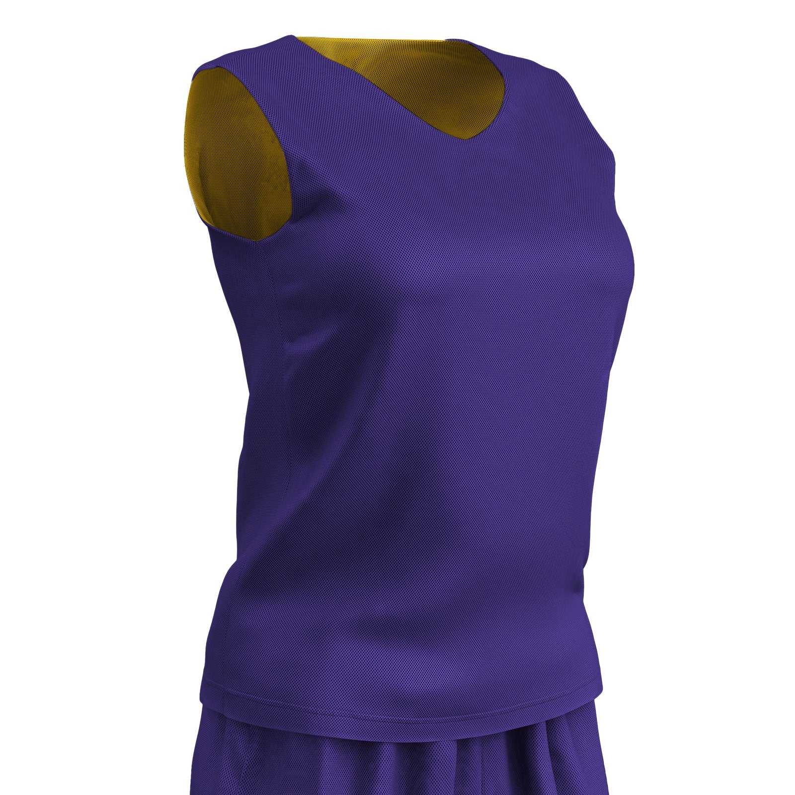 Champro BBJPW Polyester Reversible Basketball Jersey Women's - Purple Gold - HIT a Double