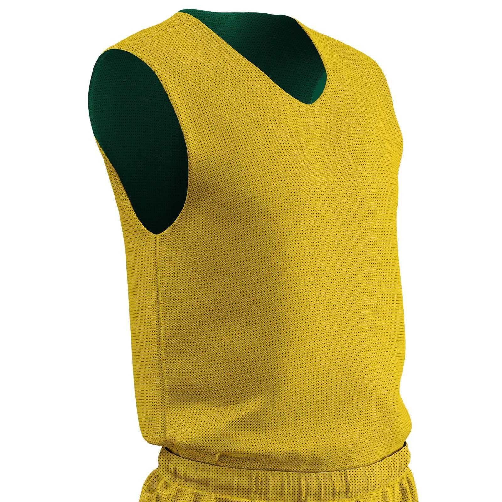 Champro BBJPY Polyester Reversible Basketball Jersey Youth - Forest Gold - HIT a Double