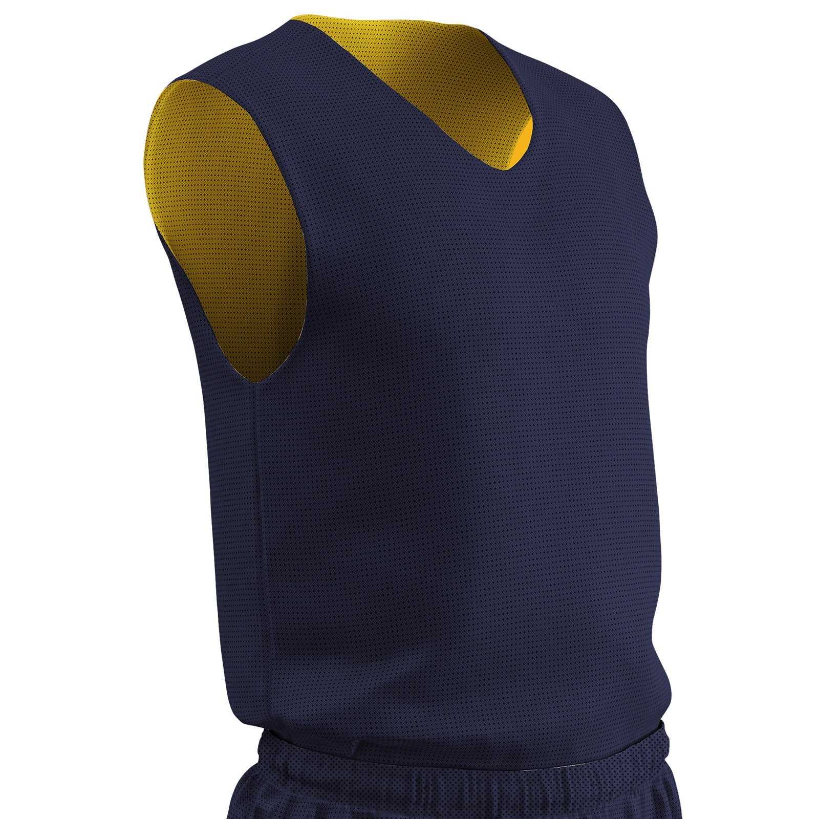 Champro BBJPY Polyester Reversible Basketball Jersey Youth - Navy Gold - HIT a Double