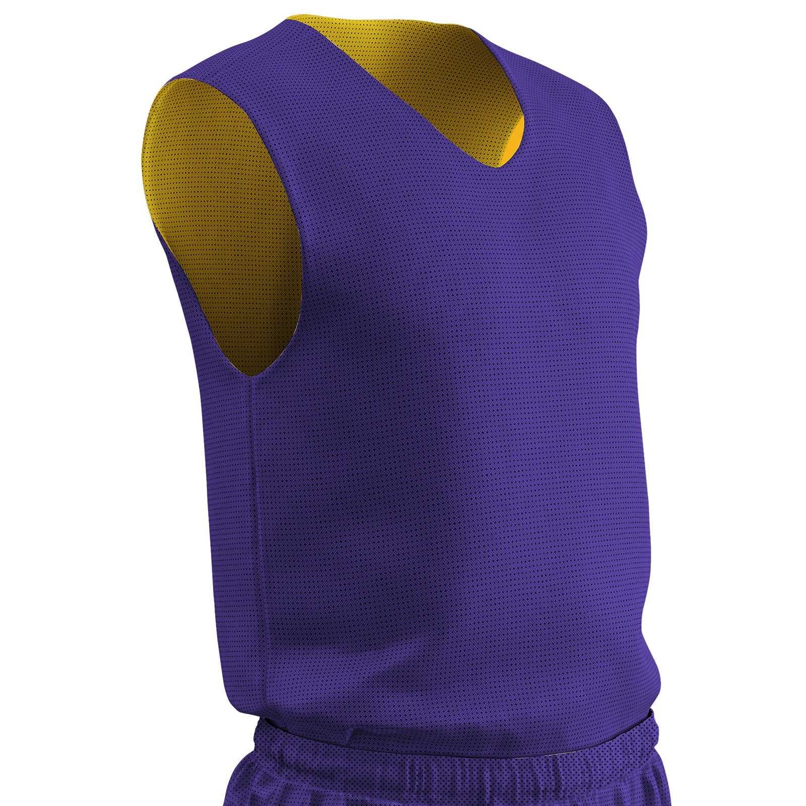 Champro BBJPY Polyester Reversible Basketball Jersey Youth - Purple Gold - HIT a Double