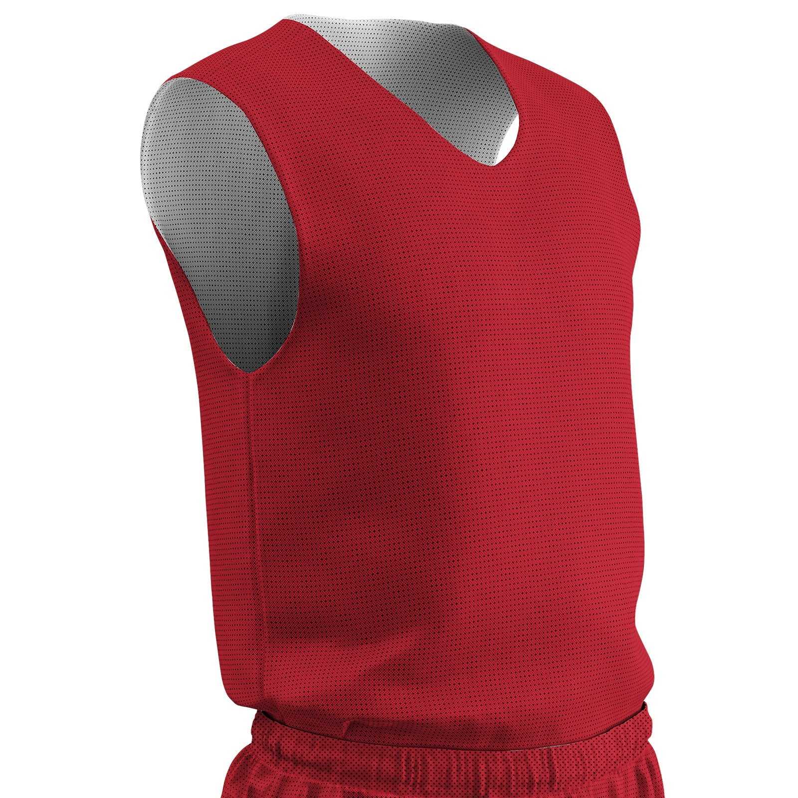 Champro BBJPY Polyester Reversible Basketball Jersey Youth - Scarlet White - HIT a Double