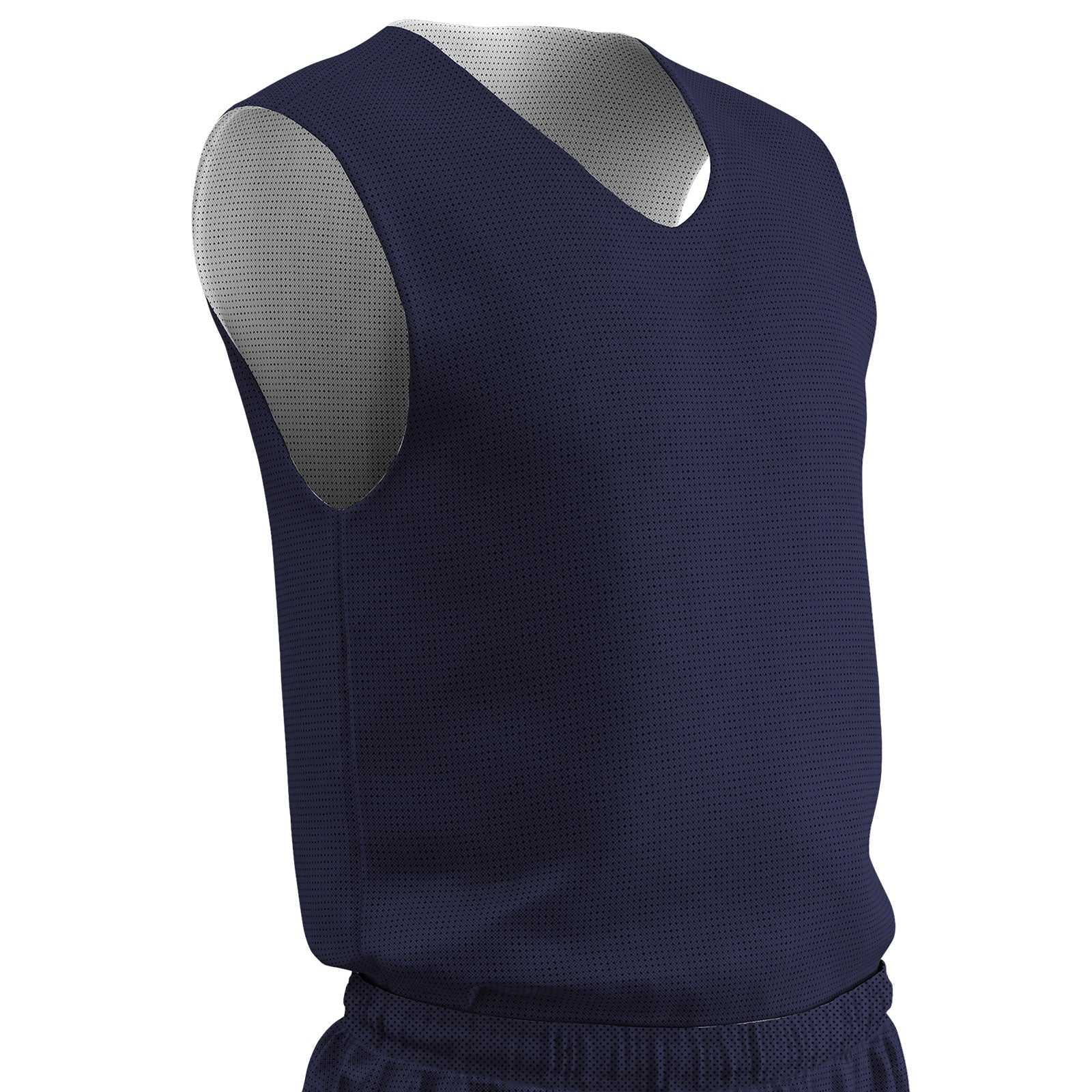 Champro BBJP Polyester Reversible Basketball Jersey Adult - Navy White - HIT a Double