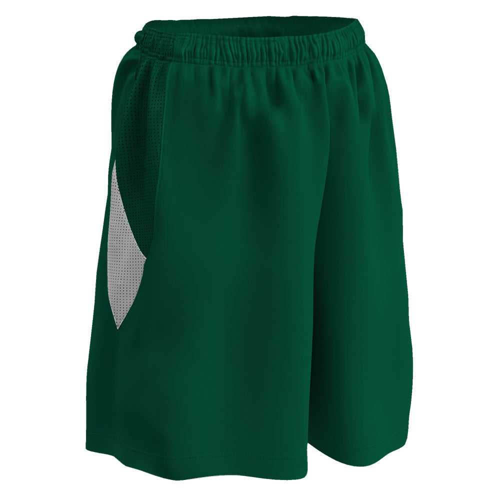 Champro BBS15 Post Up Female Reversible Basketball Short - Forest White - HIT a Double