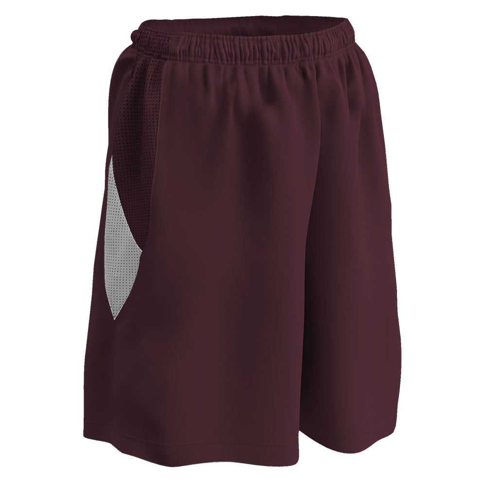 Champro BBS15 Post Up Female Reversible Basketball Short - Maroon White - HIT a Double
