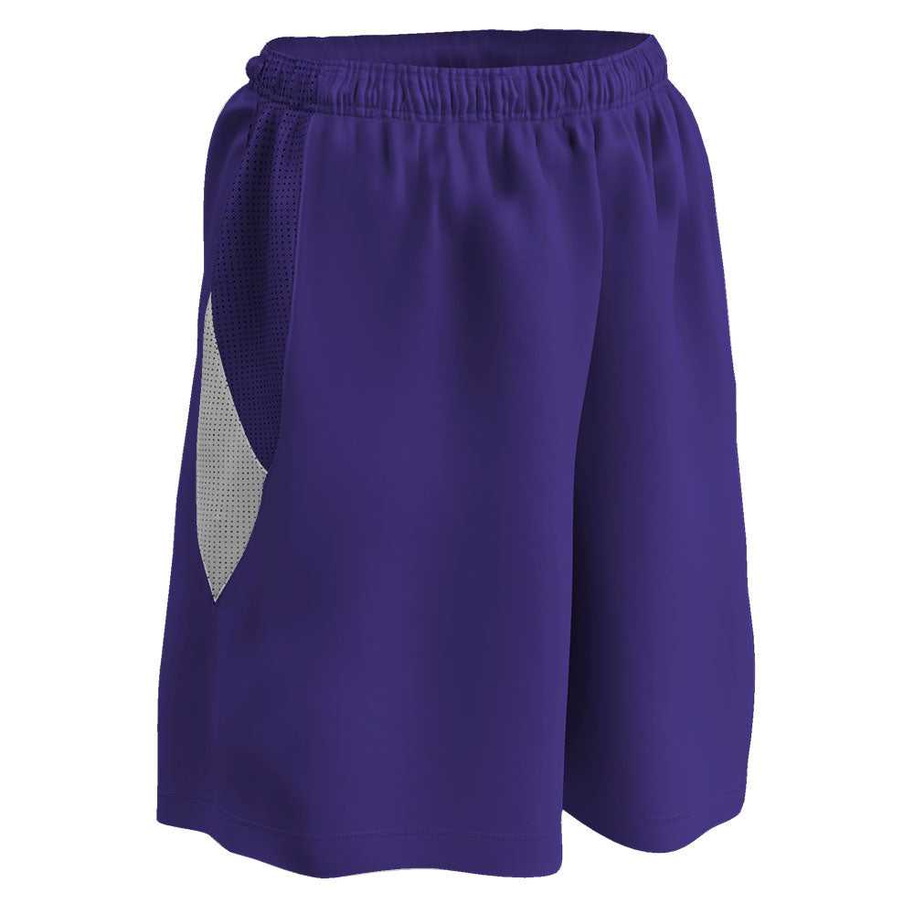 Champro BBS15 Post Up Female Reversible Basketball Short - Purple White - HIT a Double