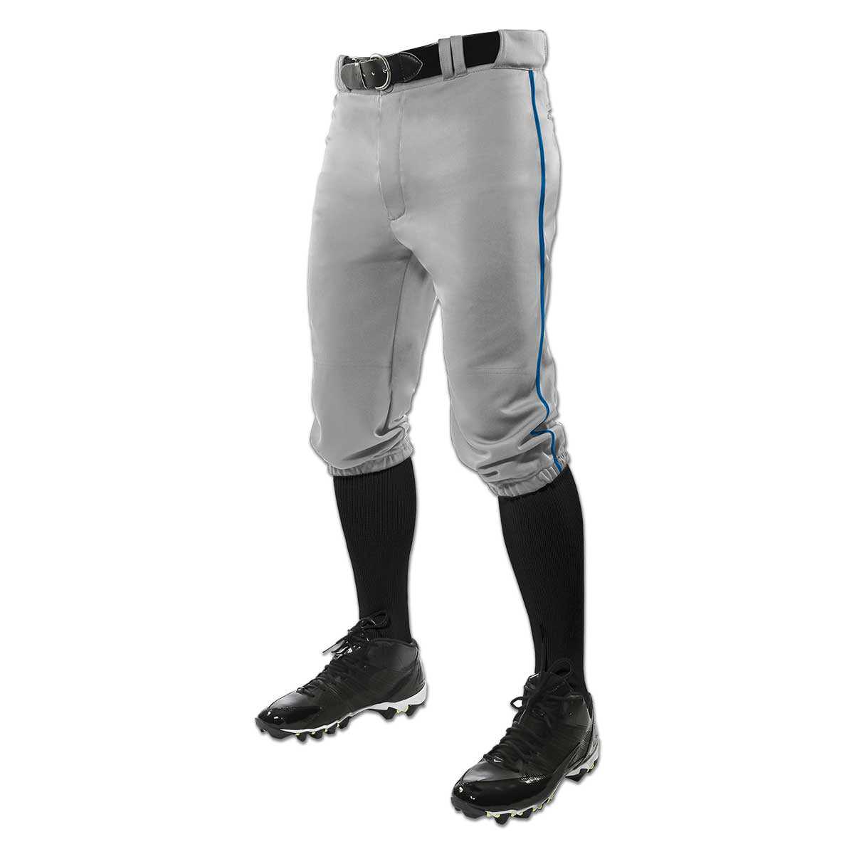 Champro BP101 Triple Crown Knicker Pants with Pipe - Gray Royal - HIT a Double