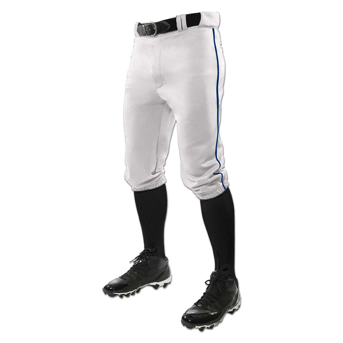 Champro BP101 Triple Crown Knicker Pants with Pipe - White Navy - HIT a Double