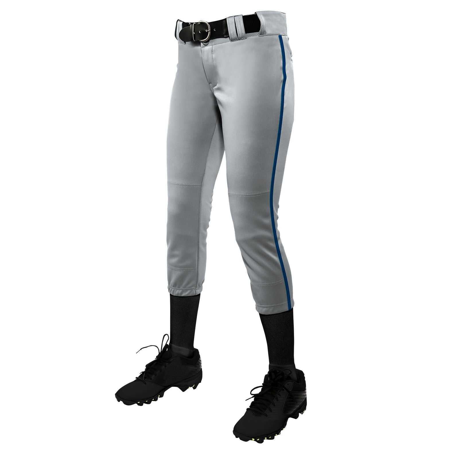 Champro BP11P Tournament with Pipe Softball Pant - Gray Navy - HIT a Double