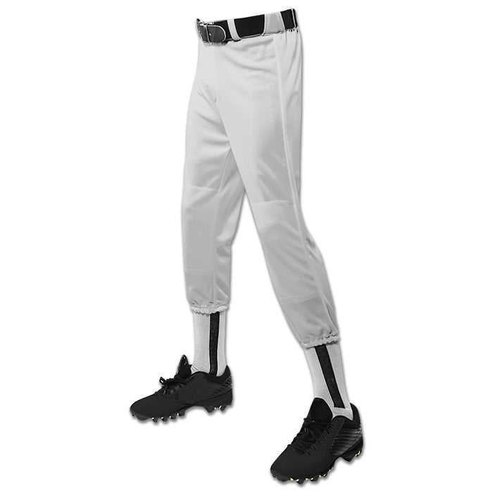 Champro BP1Y Performance Pull-Up Baseball Pant with Belt Loops Youth - Gray - HIT a Double