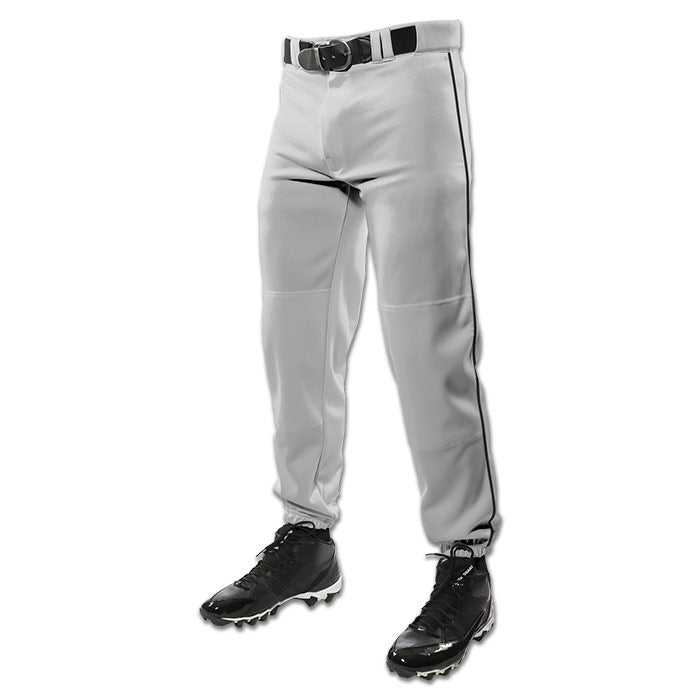 Champro BP91 Triple Crown Baseball Pant with Piping - Gray Black - HIT a Double
