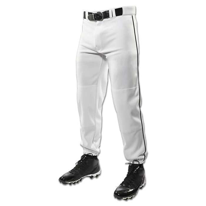 Champro BP91 Triple Crown Baseball Pant with Piping - White Black - HIT a Double