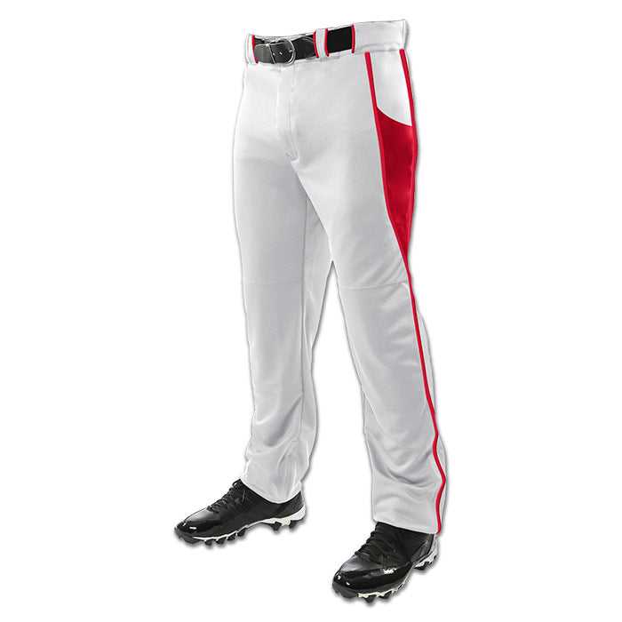 Champro BP92U Triple Crown Baseball Pant - White Scarlet - HIT a Double