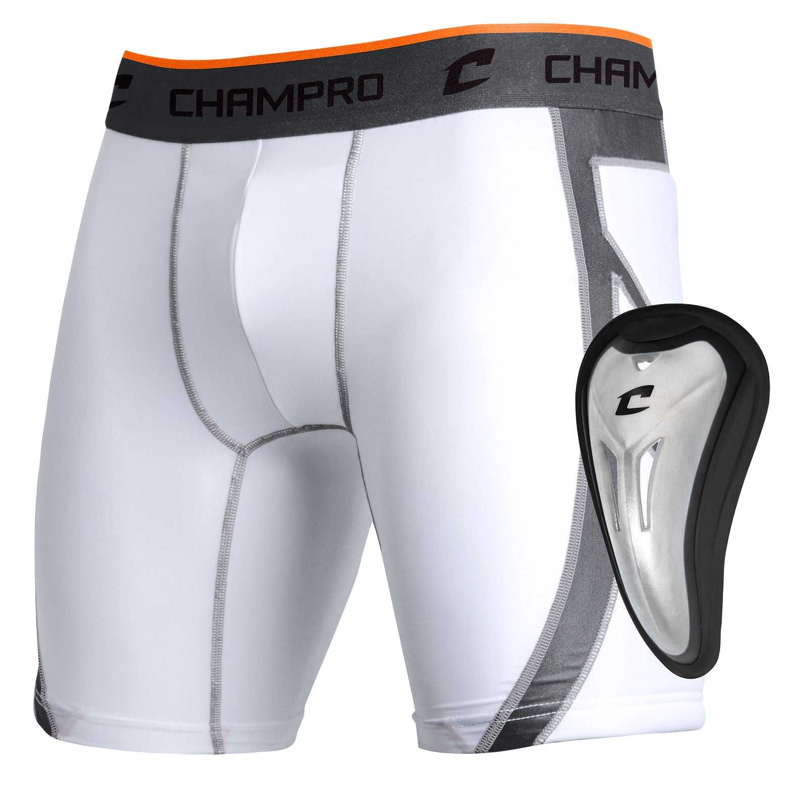 Champro BPS15C Windup Sliding Short with Cup - White - HIT a Double