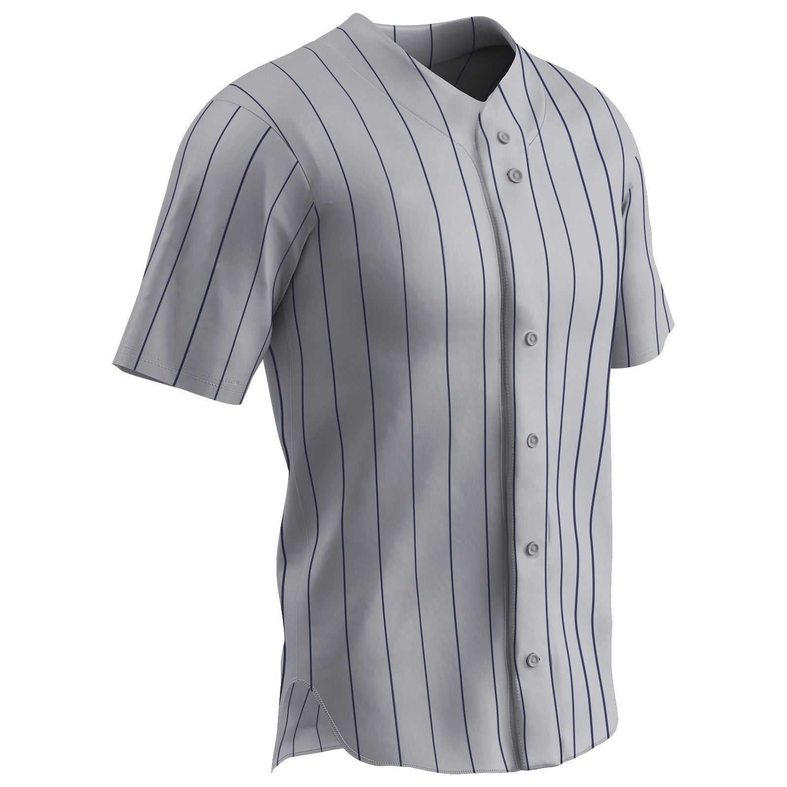 Champro BS14-BS14Y Pro-Style Warp Knit Jersey - Gray Navy - HIT a Double