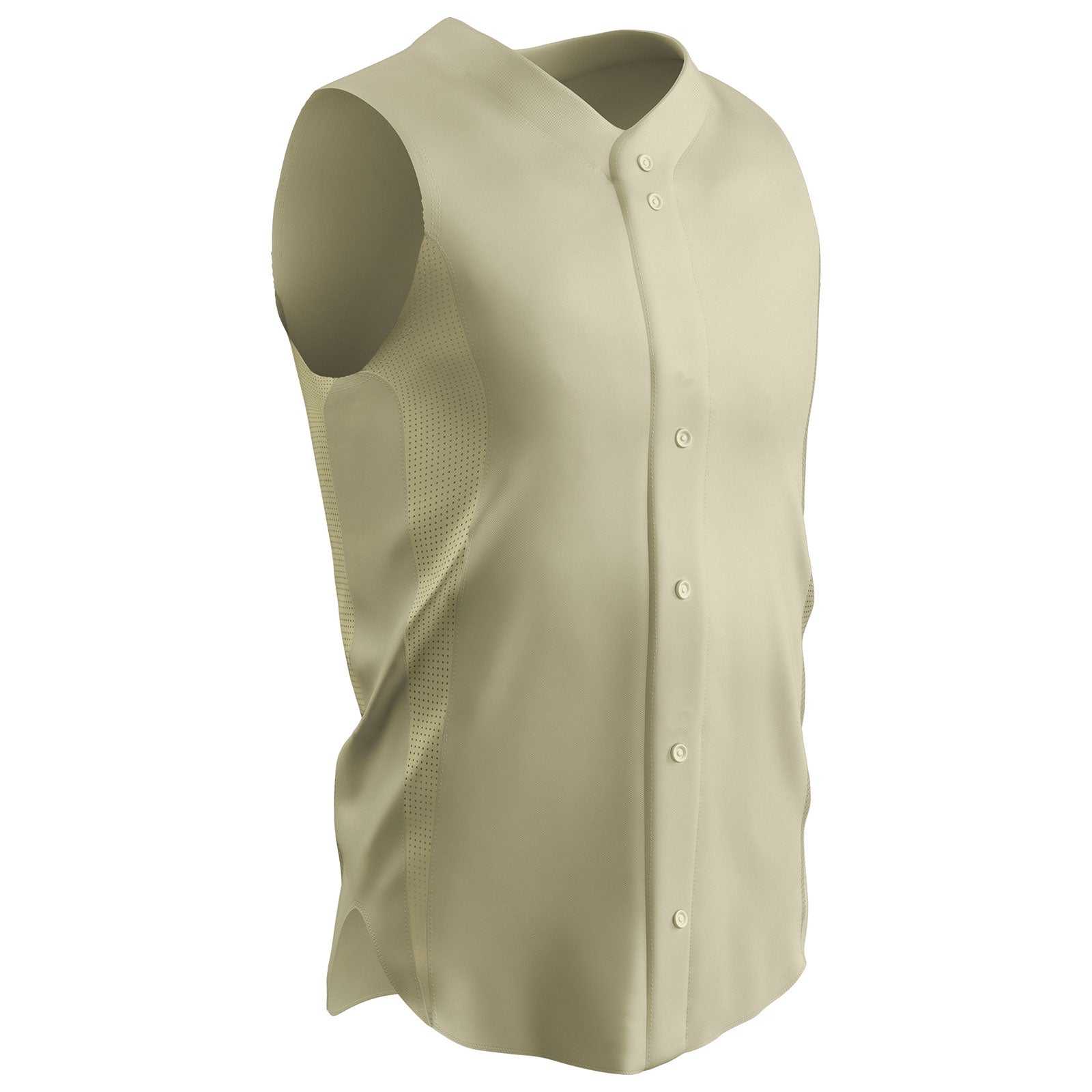 Champro BS169 Pro Mesh Full Button Jersey - Natural - HIT a Double