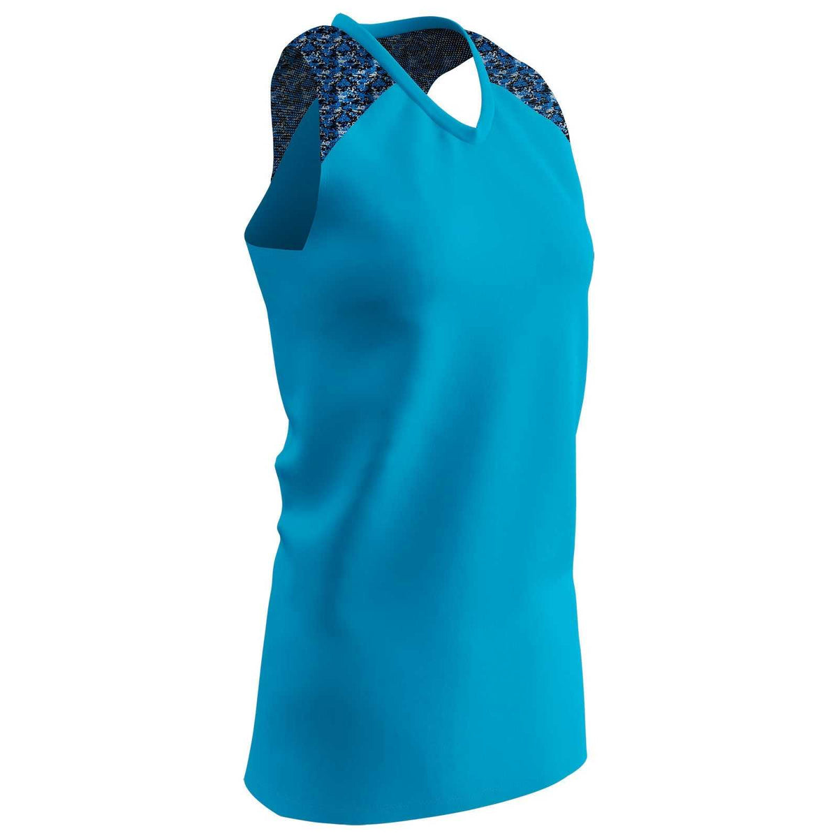 Champro BS20 Girl&#39;s At Bat Softball Jersey - Optic Blue - HIT a Double