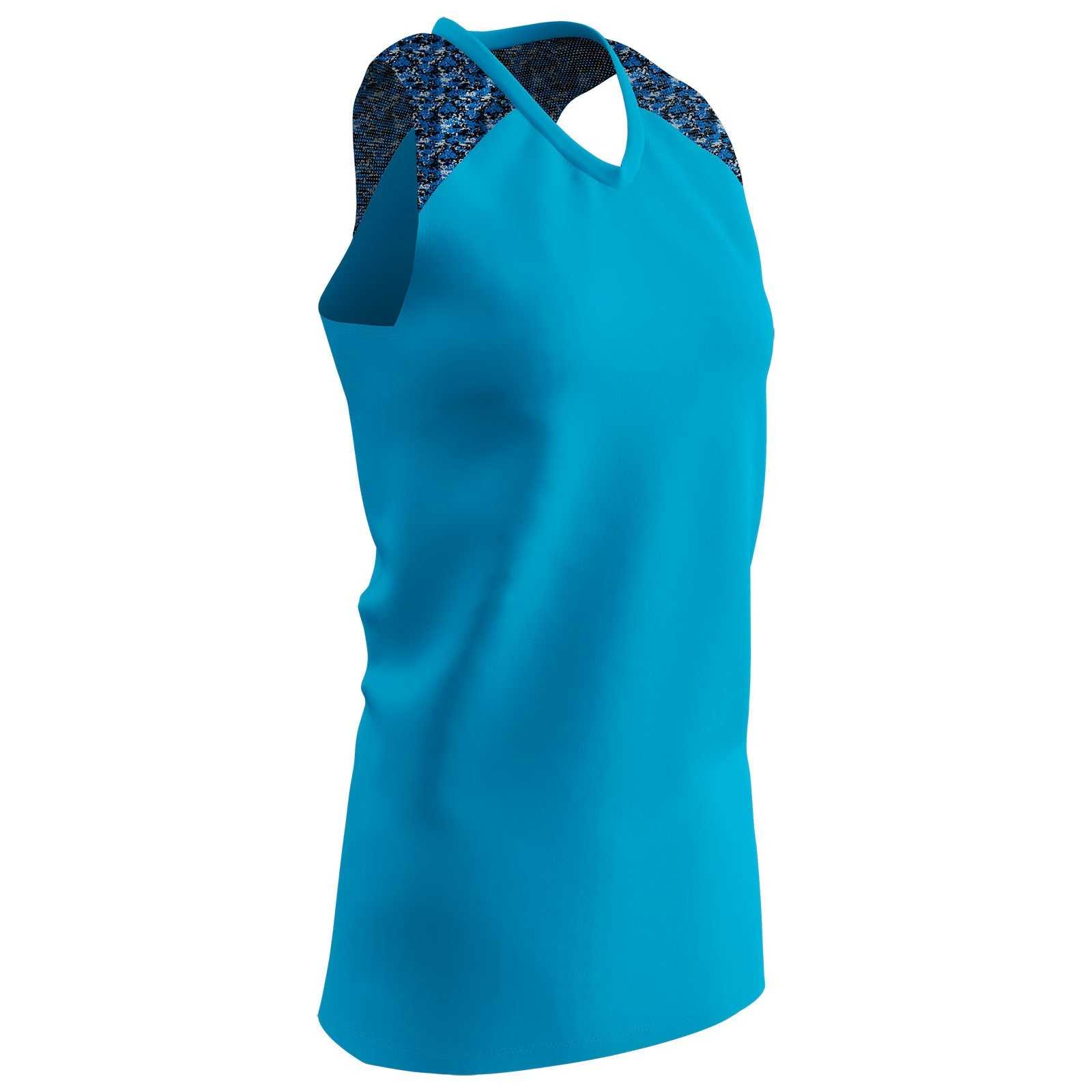 Champro BS20 Girl's At Bat Softball Jersey - Optic Blue - HIT a Double