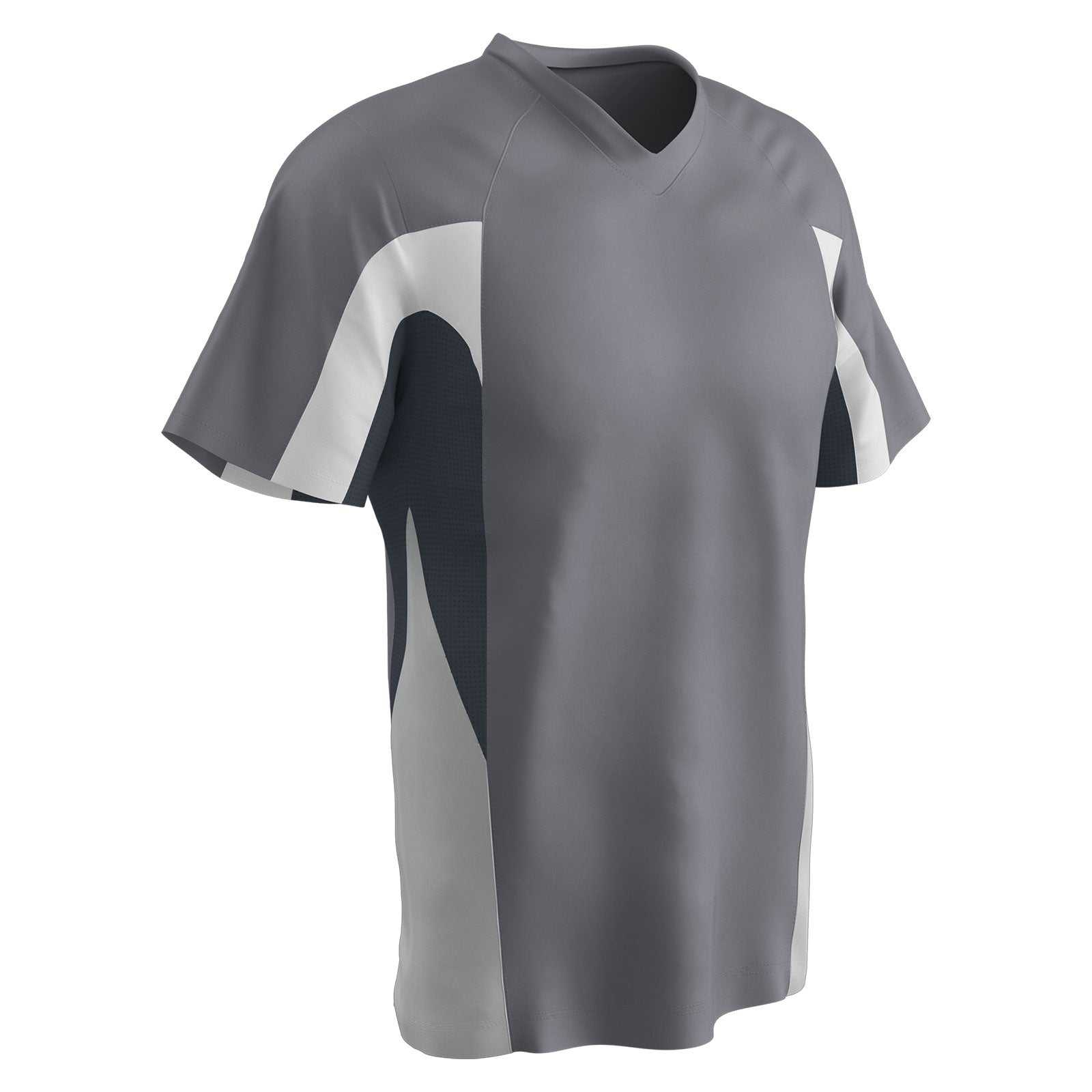 Champro BS34 Relief 2 Button Jersey - Gray Graphite White - HIT a Double