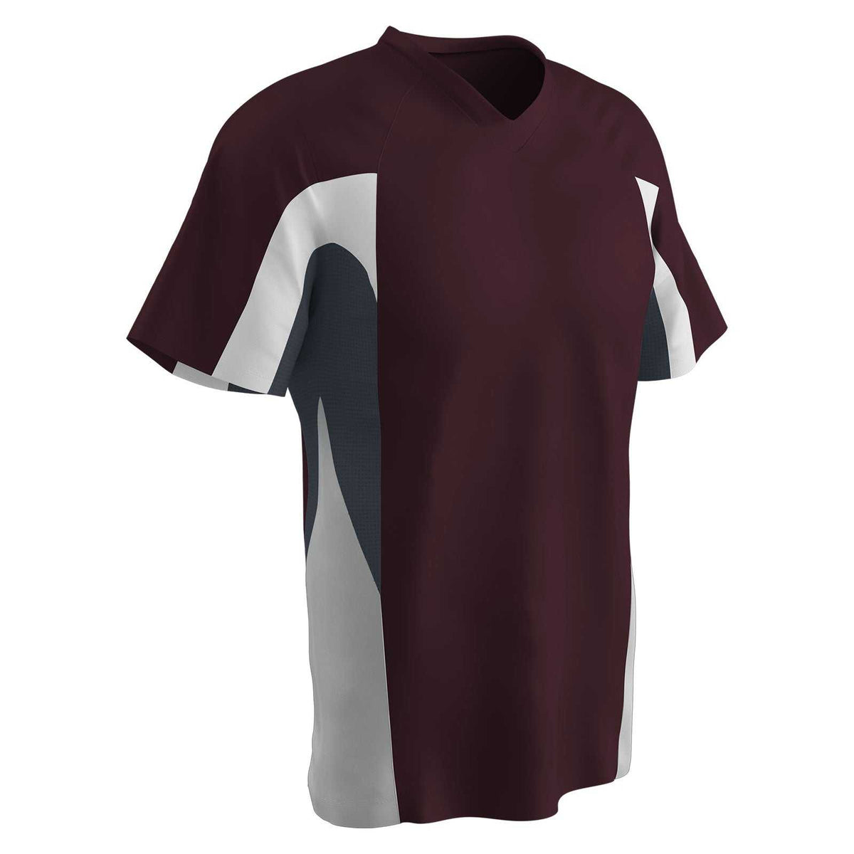 Champro BS34 Relief 2 Button Jersey - Maroon Graphite White - HIT a Double