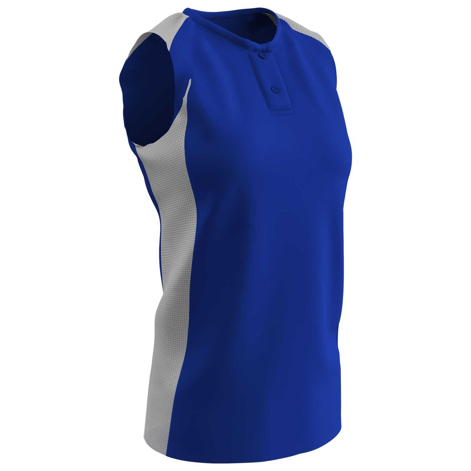 Champro BS37 Diamond Active Ladies Jersey - Royal White - HIT a Double