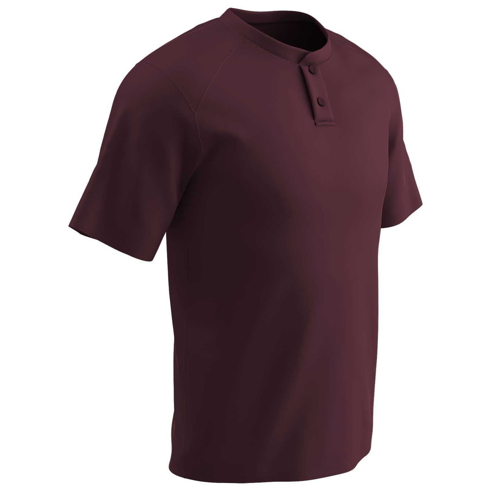 Champro BS53 Dri-Gear Two Button Jersey - Maroon - HIT a Double