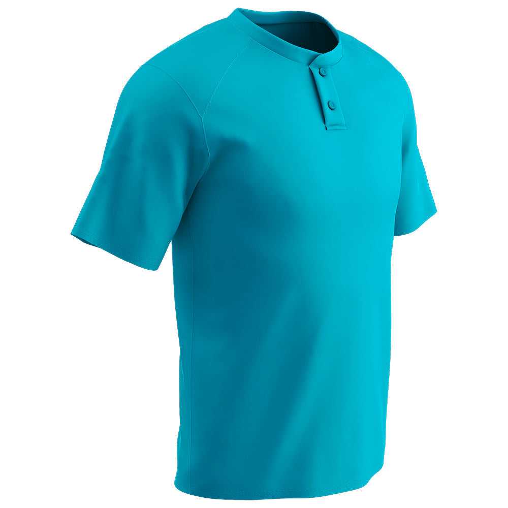 Champro BS53 Dri-Gear Two Button Jersey - Neon Blue - HIT a Double