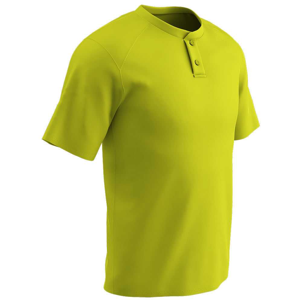 Champro BS53 Dri-Gear Two Button Jersey - Optic Yellow - HIT a Double