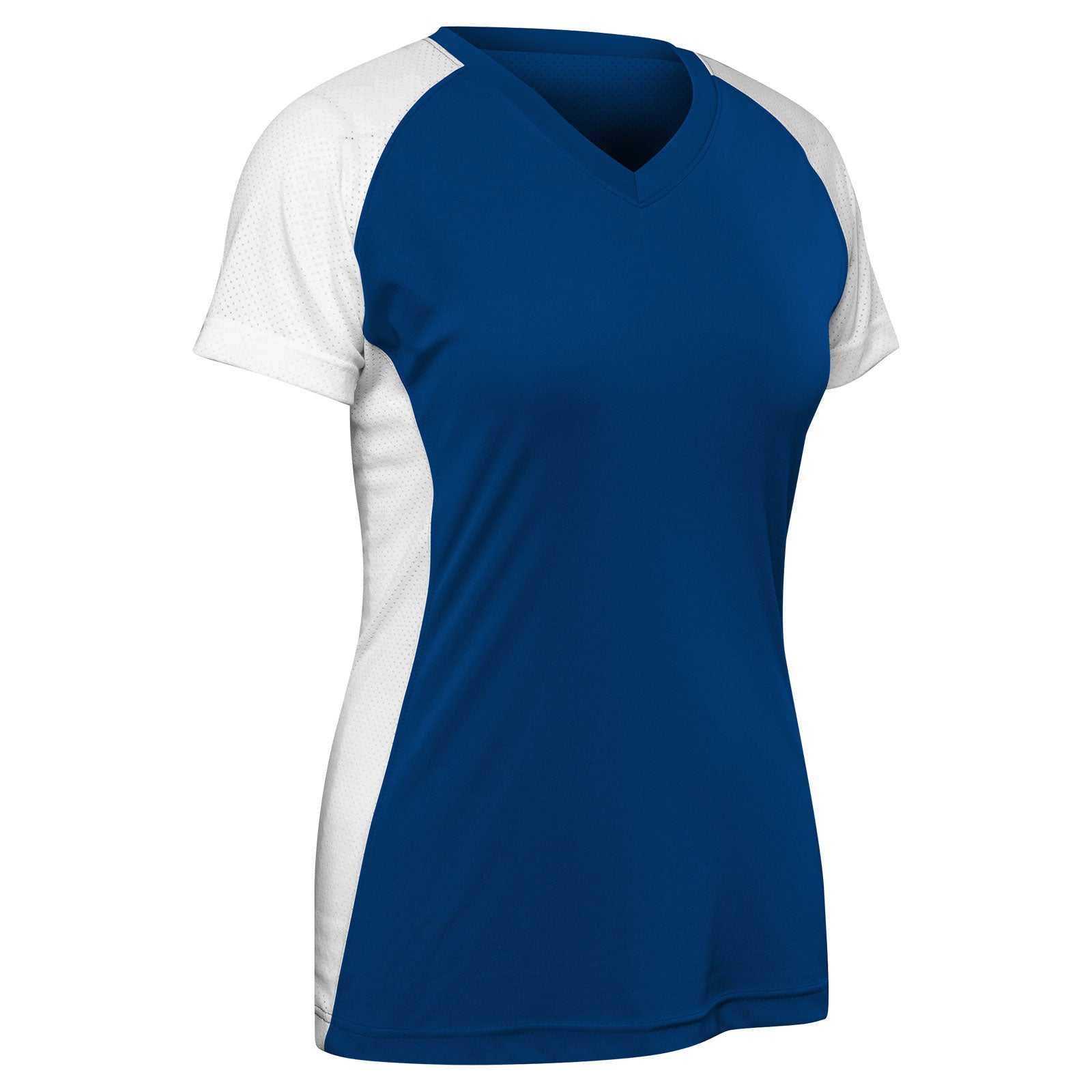Champro BS82 Infinite V-Neck Short Sleeve Jersey - Royal White - HIT a Double