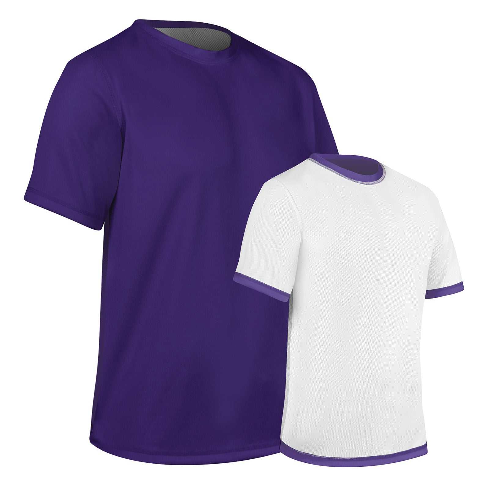 Champro BST10 Revtee Reversible Tee - Purple White - HIT a Double
