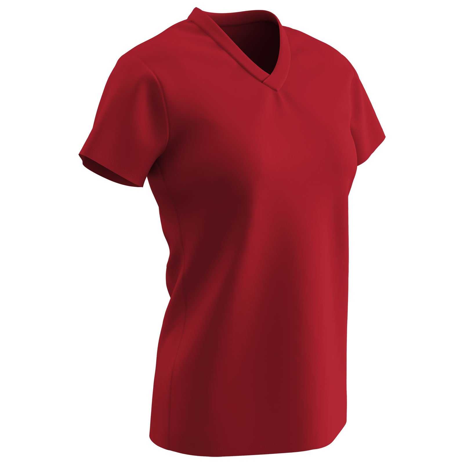 Champro BST21 Star Girls V-Neck Tee - Scarlet - HIT a Double