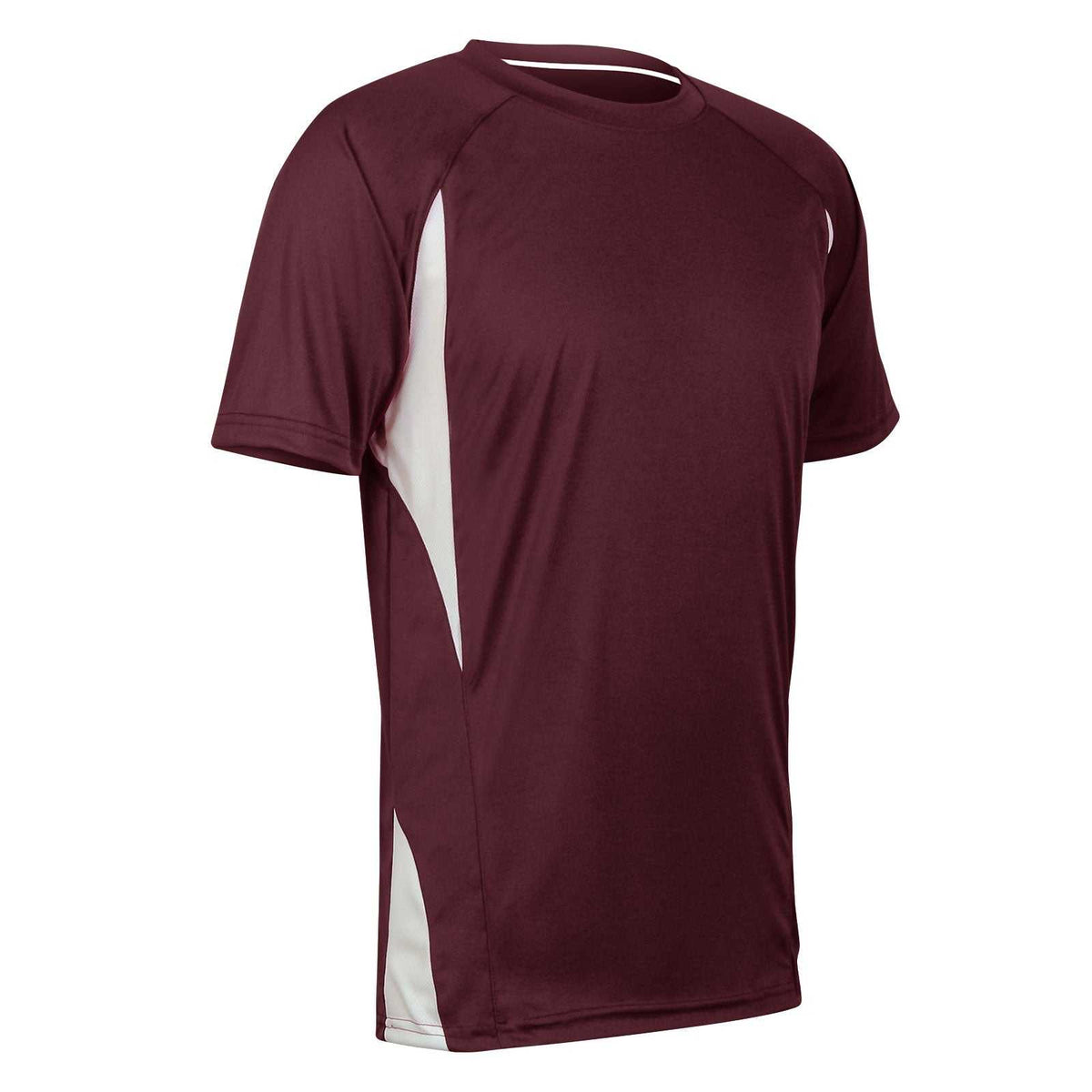 Champro BST65 Crew Neck Baseball Jersey - Maroon White - HIT a Double
