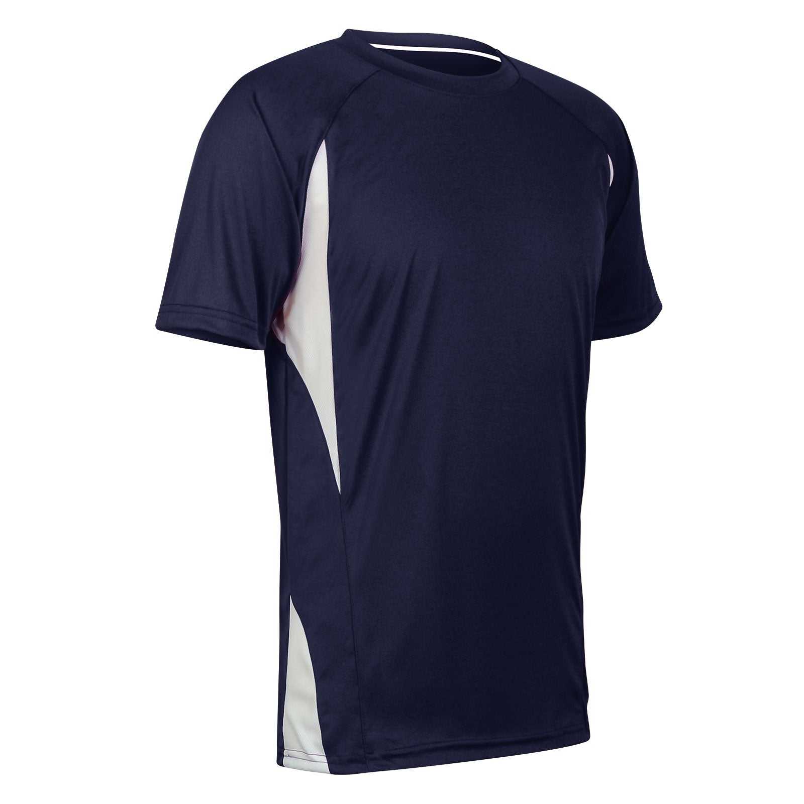 Champro BST65 Crew Neck Baseball Jersey - Navy White - HIT a Double