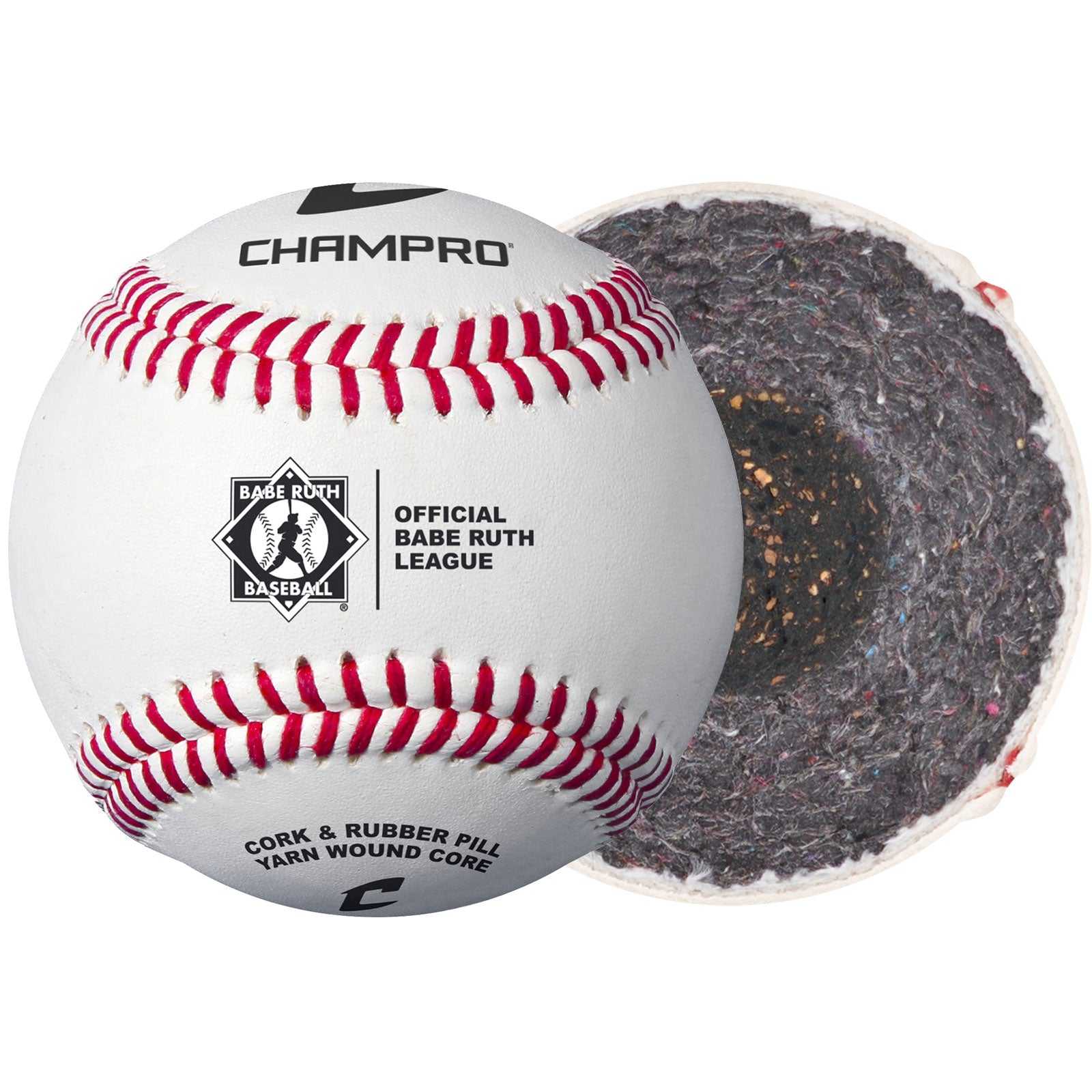 Champro CBB-200BR Babe Ruth BaseballFull Grain Leather Cover - HIT a Double